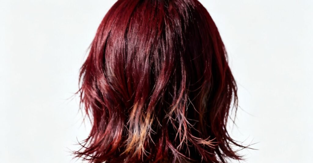 Burgundy hair color