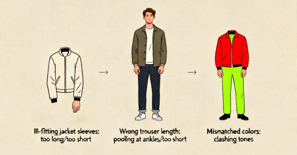 Mistakes in casual wearing