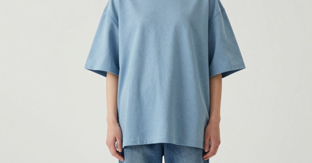 Blue oversized t shirt