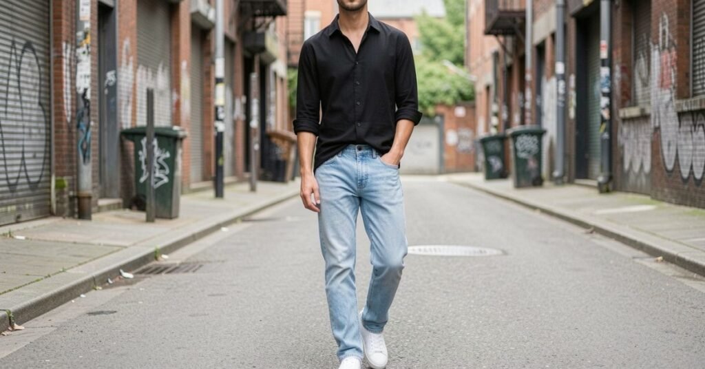 Casual Styling Tips in black shirt