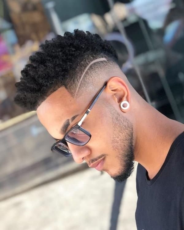 Curly Mohawk Burst Fade