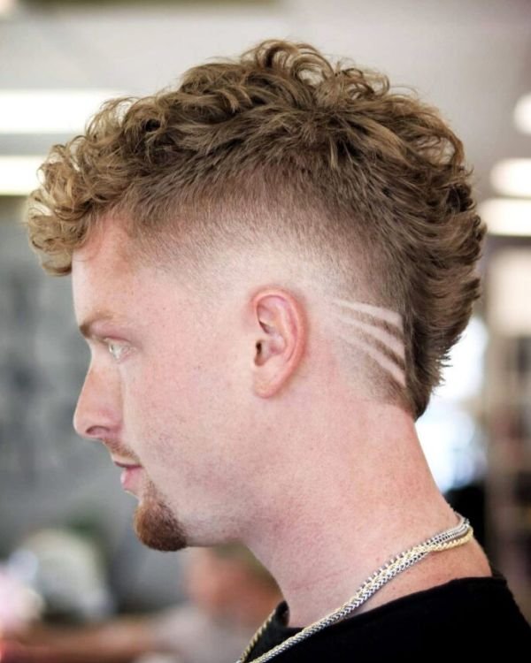 Curly Mullet Fade