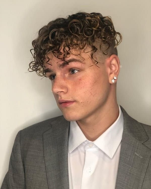 Curly Perm With Fade