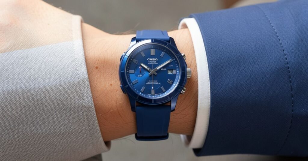 Design and Quality of casio blue watch