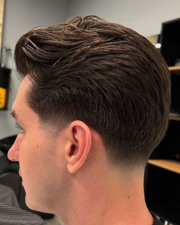 Middle Parted Brush Back