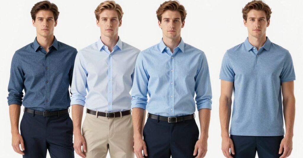 Popularity of blue shirt color