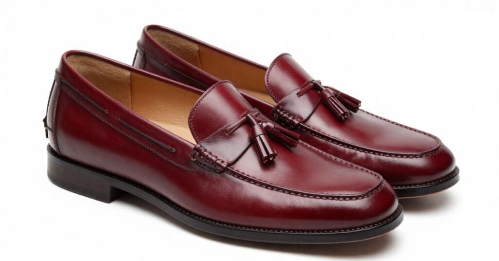 Red loafers