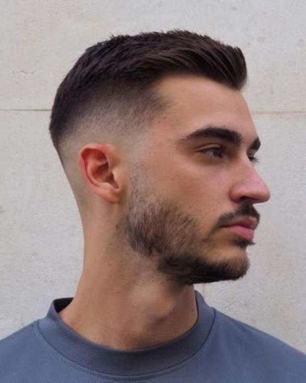 Short Quiff with Low Taper Fade