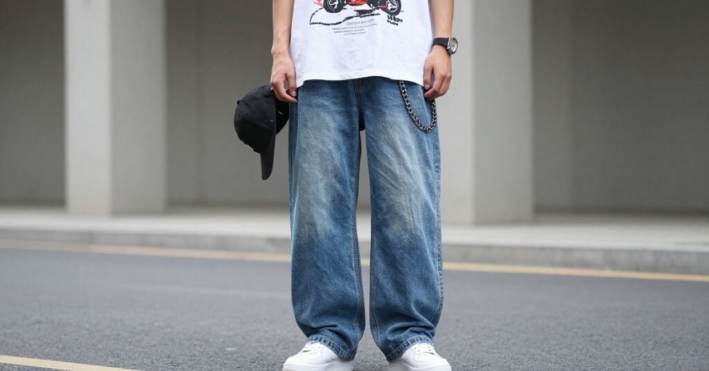 Street Style with Loose Denim in baggy jeans