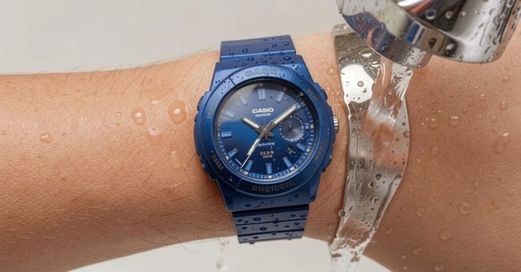 Water resistant Casio Blue Watch