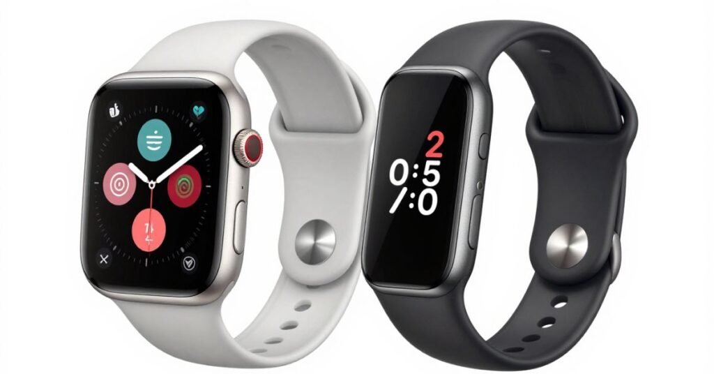 apple watch vs fitbit watch display and design
