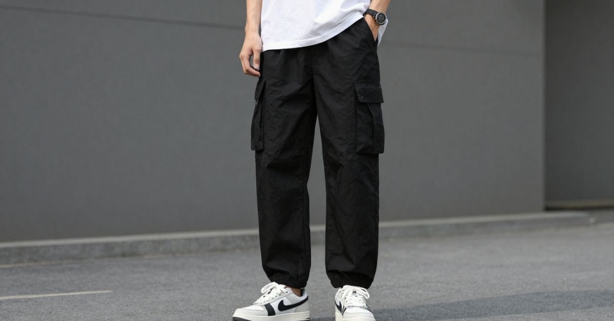 black cargo pants