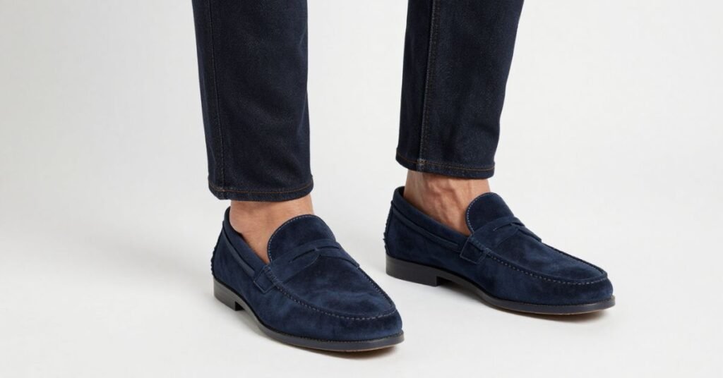 blue loafers