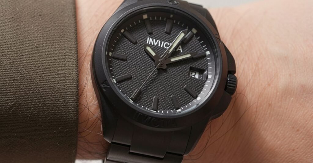 invicta black watch