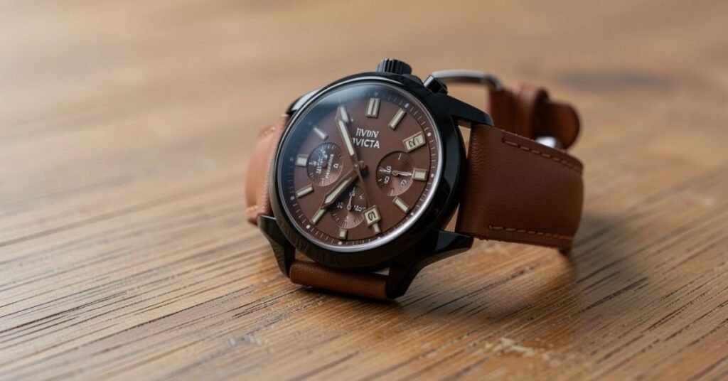 invicta brown watch