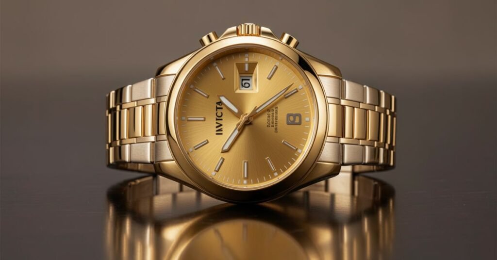 invicta gold watch