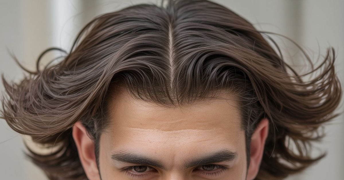 mens middle part
