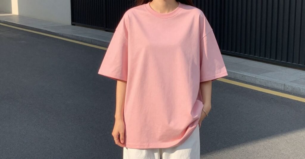 pink oversized t shirt