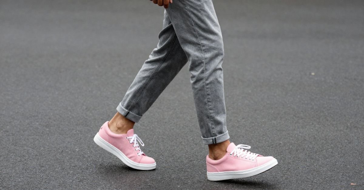 pink shoes