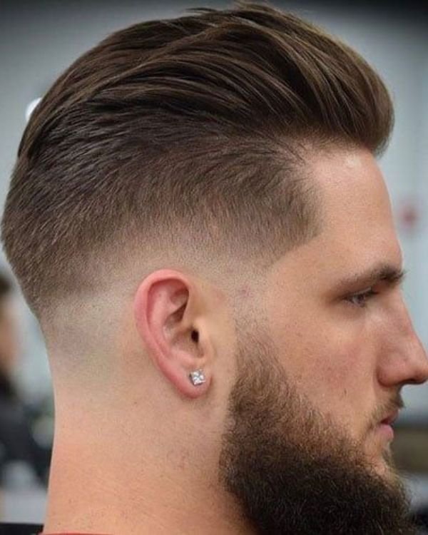 Cool Slick Back with Low Fade