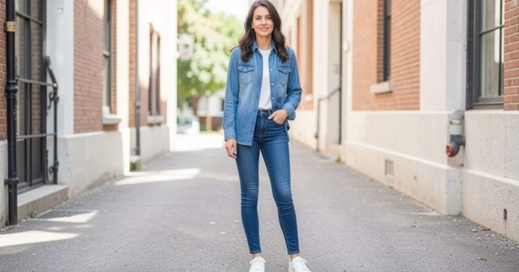 Denim Shirt Outfit Ideas for women