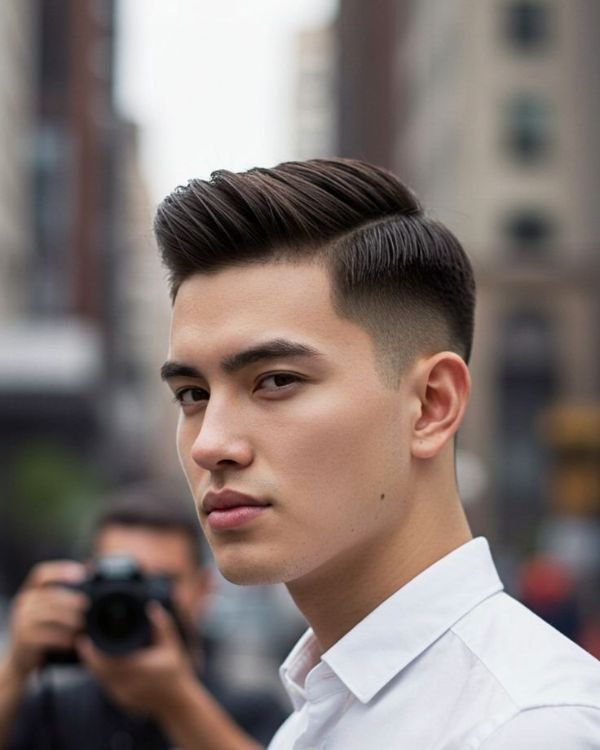 Handsome Low Taper Comb Over