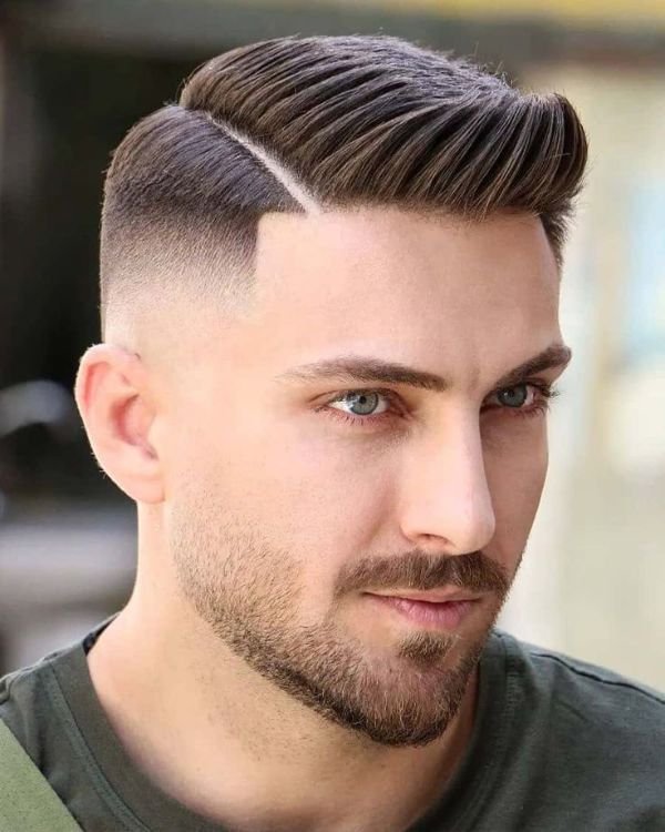 Hard Comb Over with Fade