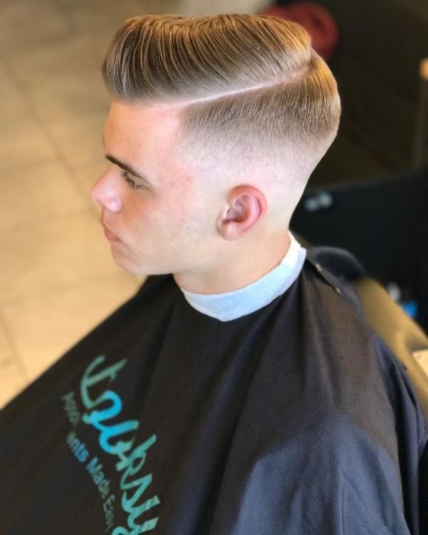 Hard Part Comb Over Fade