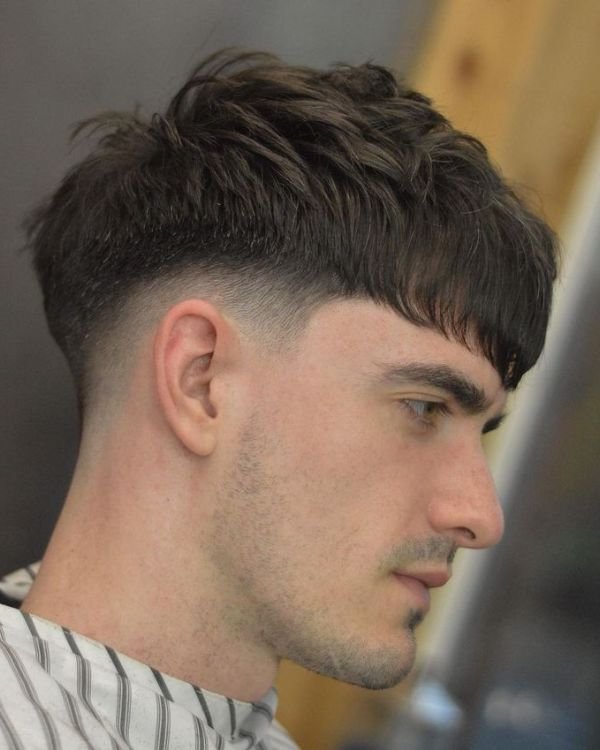 Layered Fringed Crop with Short Sides