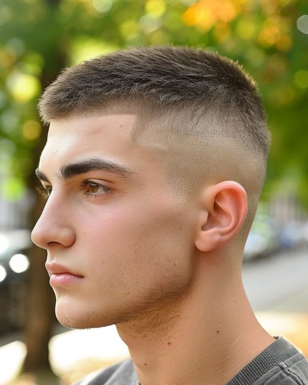 Long Crew Cut With Low Fade