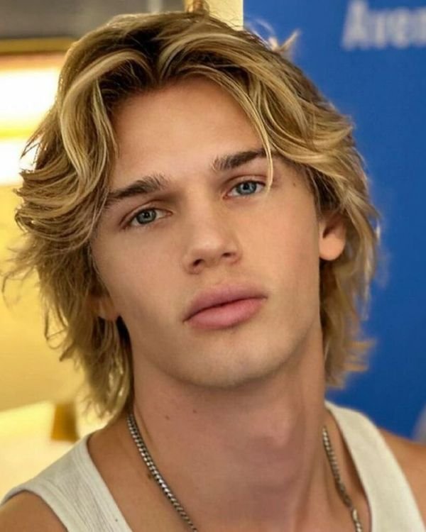 Long Flowing Blonde Hair