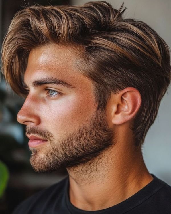 Long Side Swept Hair