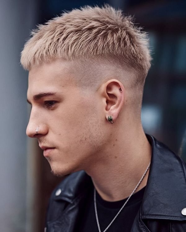 Messy French Crop with Low Taper Fade