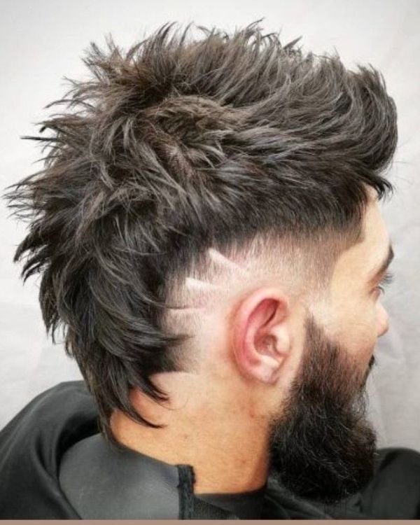 Messy Mohawk Fade