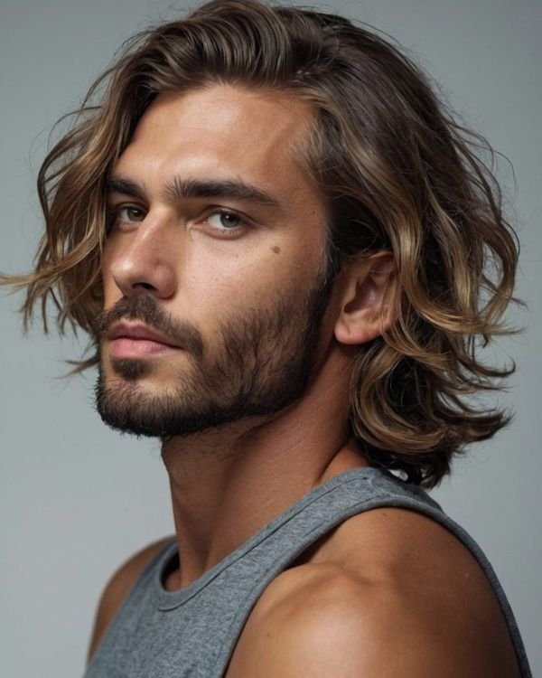 Messy Shoulder-Length Hair