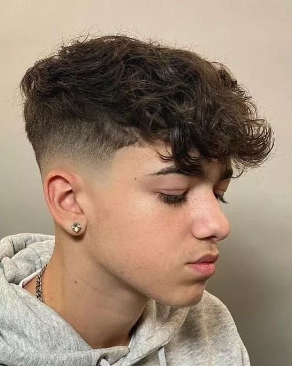 Messy, Textured Fringe with Fade