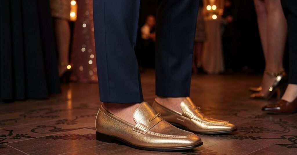 Metallic Shoes for an Elegant Look