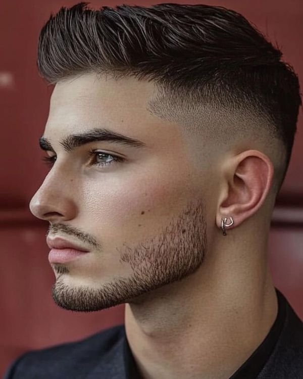 Short Brush Up with High Fade