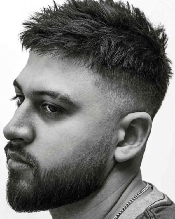 Short Spiky Hair with Low Fade