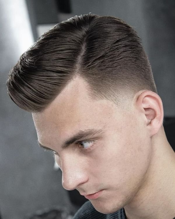 Side Part with Taper Fade