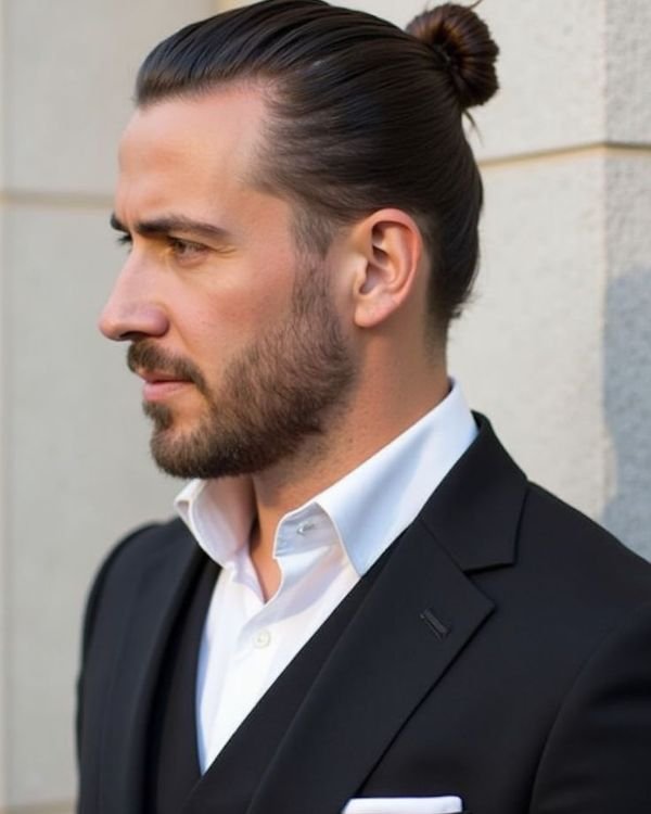Slick Back Man Bun