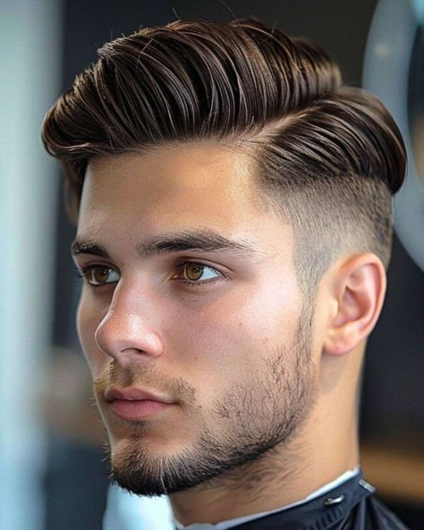 Slick Back Side Part Fade