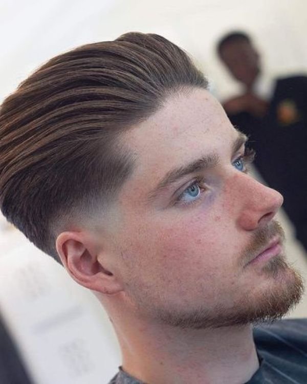 Slick Back with Drop Fade