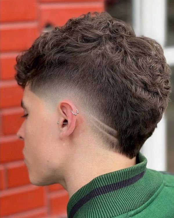 Textured Faux Hawk with Low Burst Fade