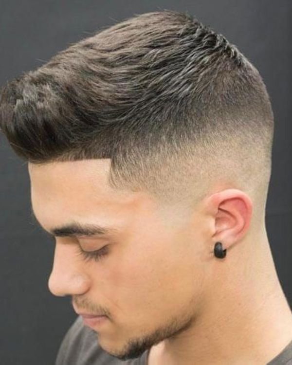 Thick Crew Cut with Skin Fade