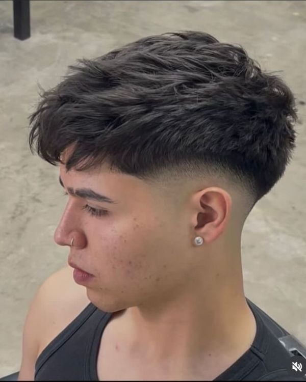 Thick Two Block with Mid Fade