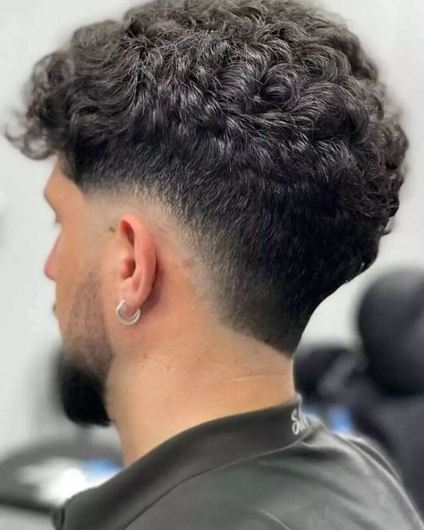 Tousled Curly Hair Fade
