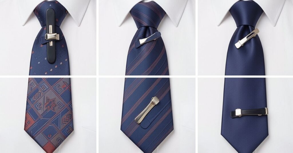 Wearing Tie Clips with Different Ties