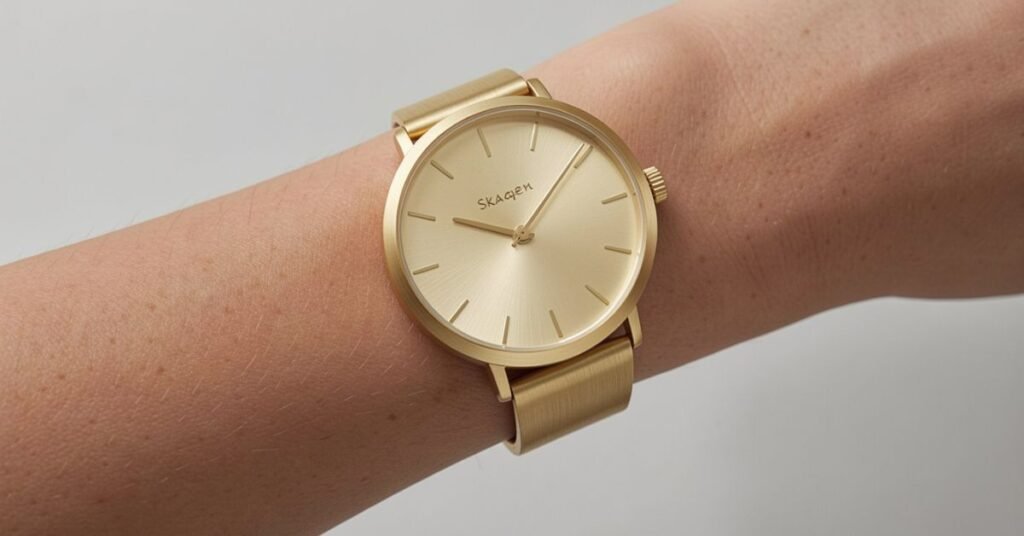skagen gold watch