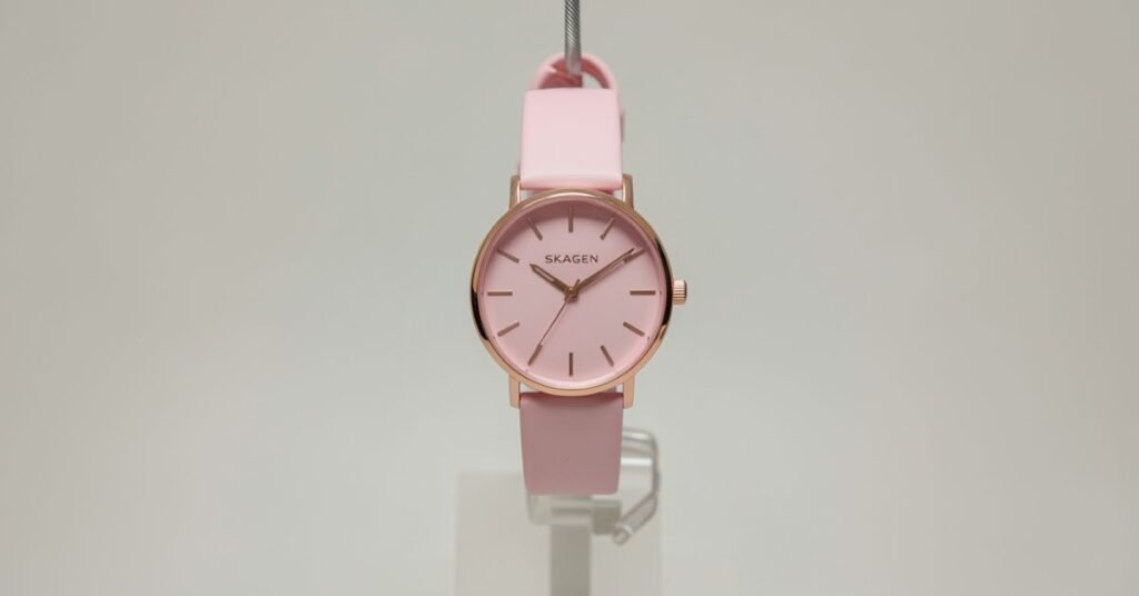skagen pink watch